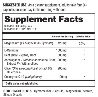 Healthy Heart Support Plus Supplement Facts